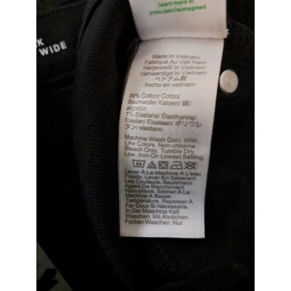 J.Crew Slim Wide Jean Black SMALL FLAW BELTLOOP CC586 Size 34 NWT - Picture 10 of 12